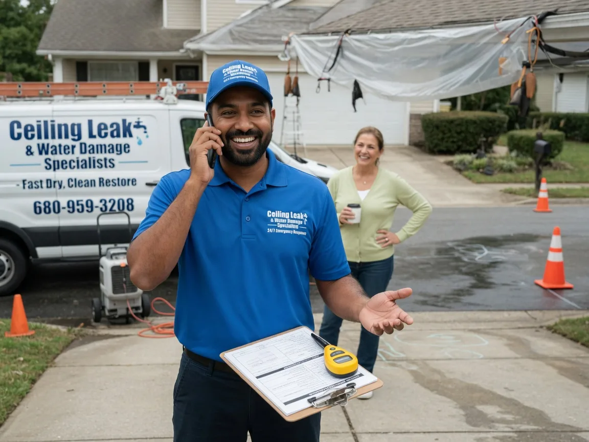 Ceiling Leak Cleanup Honey Creek, IA FAQs